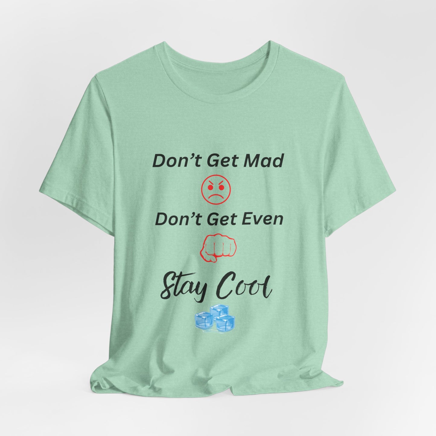 Stay Cool Motivational T-Shirt with Unique Emoji & Ice Cube Graphics