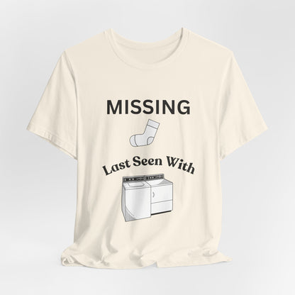 Missing Sock Humor Laundry T-Shirt