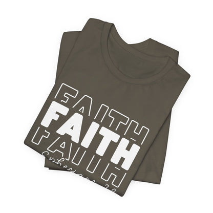 Faith Faith Faith Ephesians 2:8 T-Shirt – Inspirational Christian Apparel for Faith-Believers