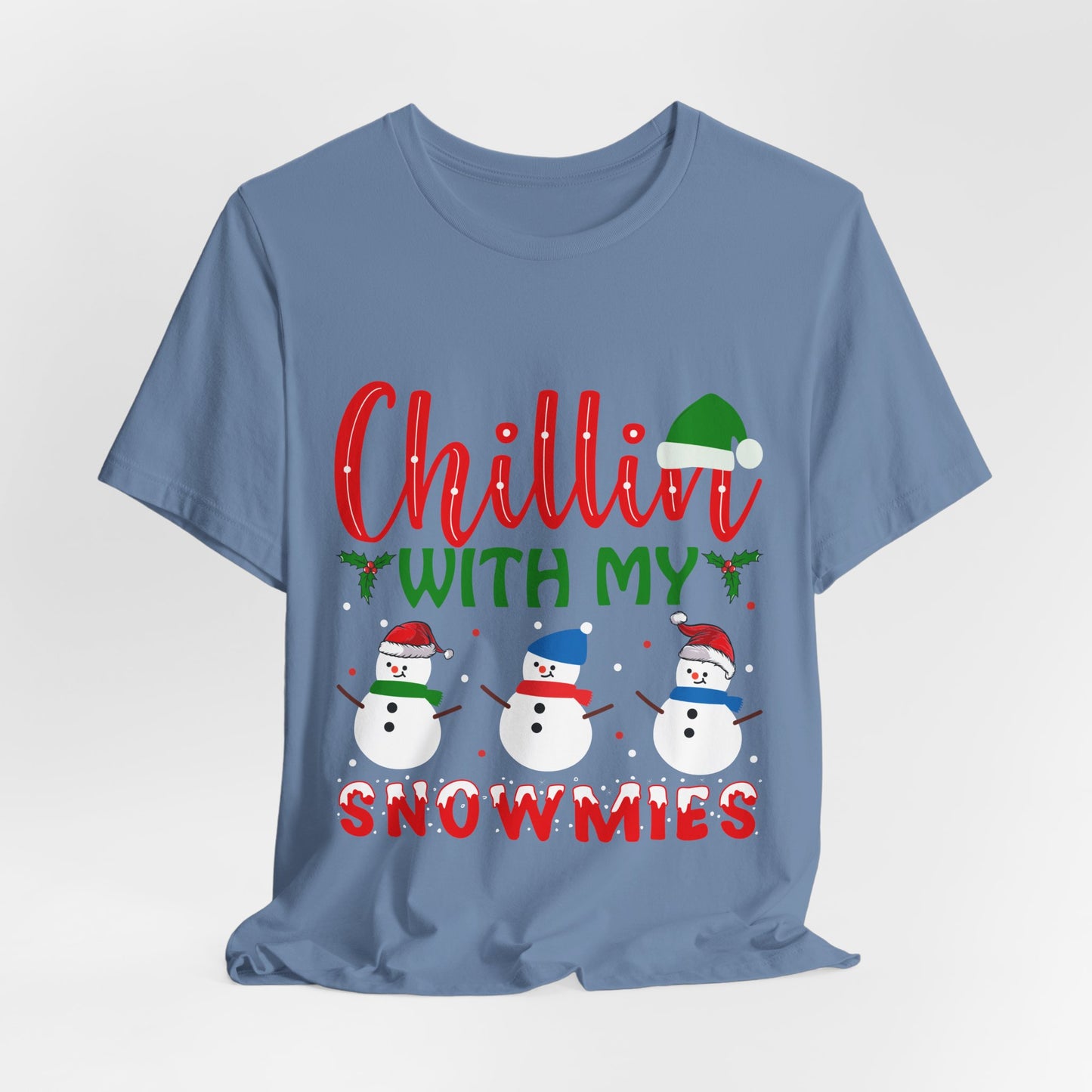 Chillin' With My Snowmies Christmas T-Shirt – Cute Snowman Holiday Tee