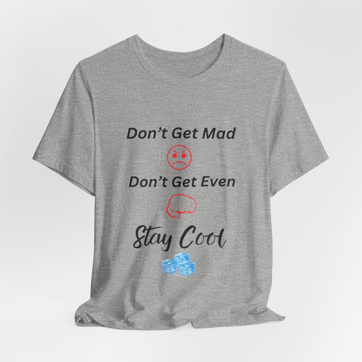 Stay Cool Motivational T-Shirt with Unique Emoji & Ice Cube Graphics