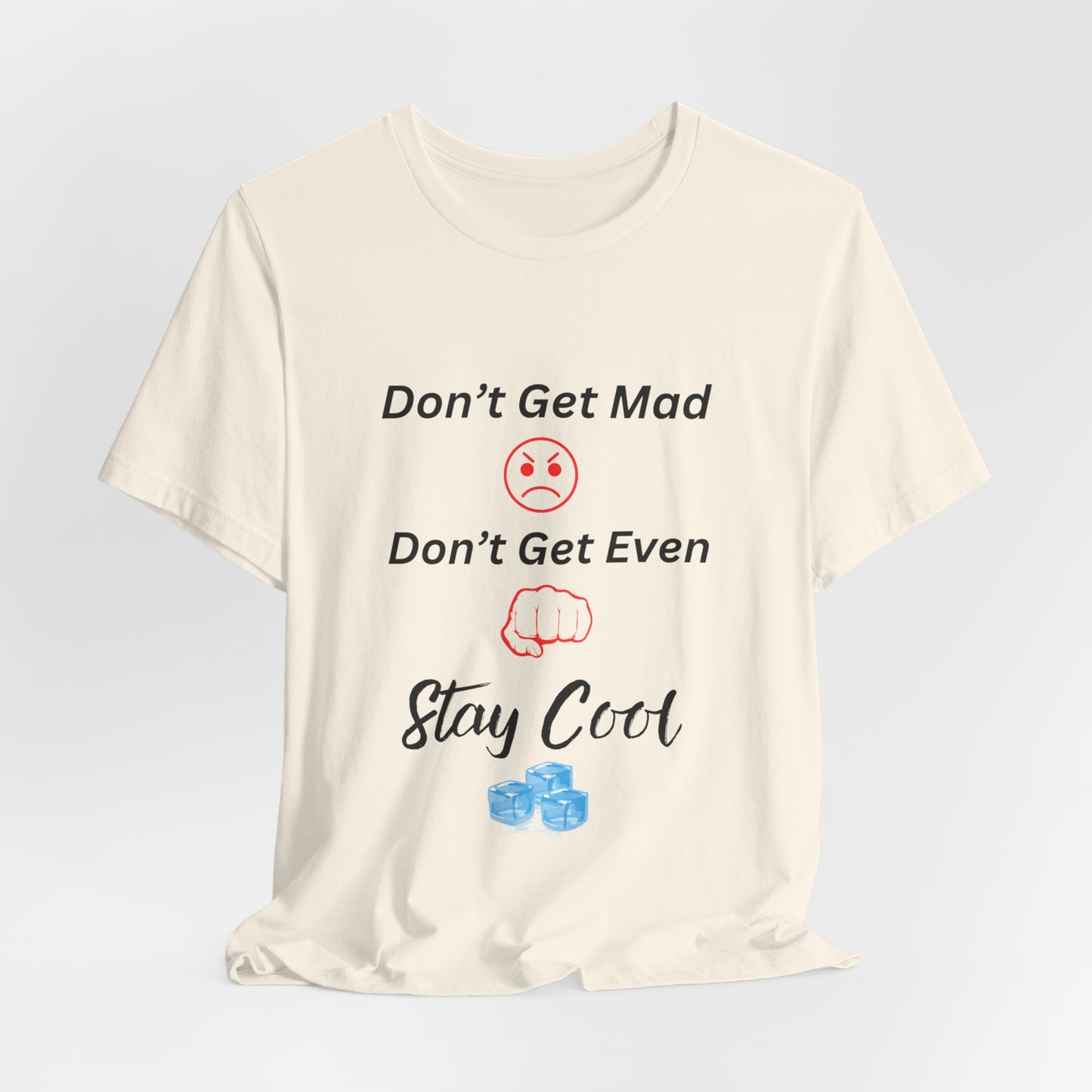 Stay Cool Motivational T-Shirt with Unique Emoji & Ice Cube Graphics