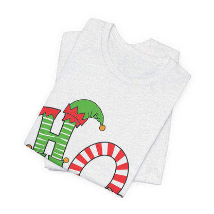 Festive Elf Ho Ho Ho Christmas T-Shirt - Perfect Holiday Gift