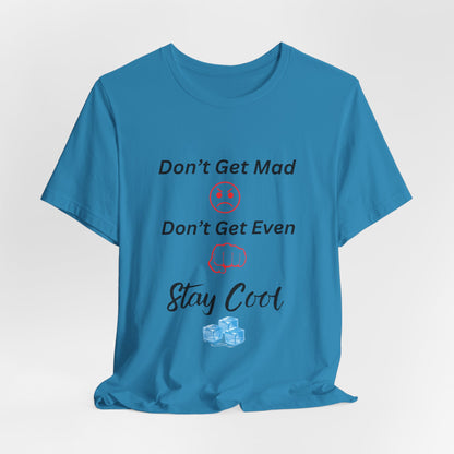 Stay Cool Motivational T-Shirt with Unique Emoji & Ice Cube Graphics