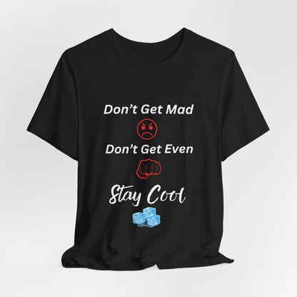 Stay Cool Motivational T-Shirt with Unique Emoji & Ice Cube Graphics