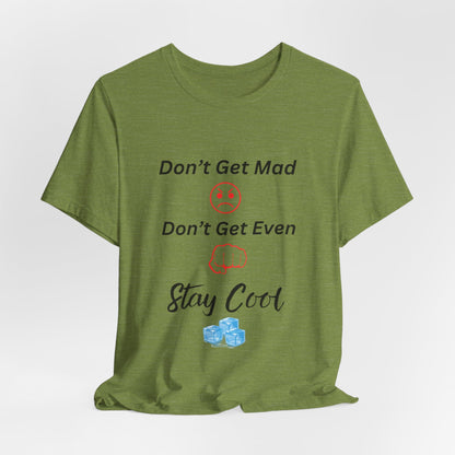 Stay Cool Motivational T-Shirt with Unique Emoji & Ice Cube Graphics