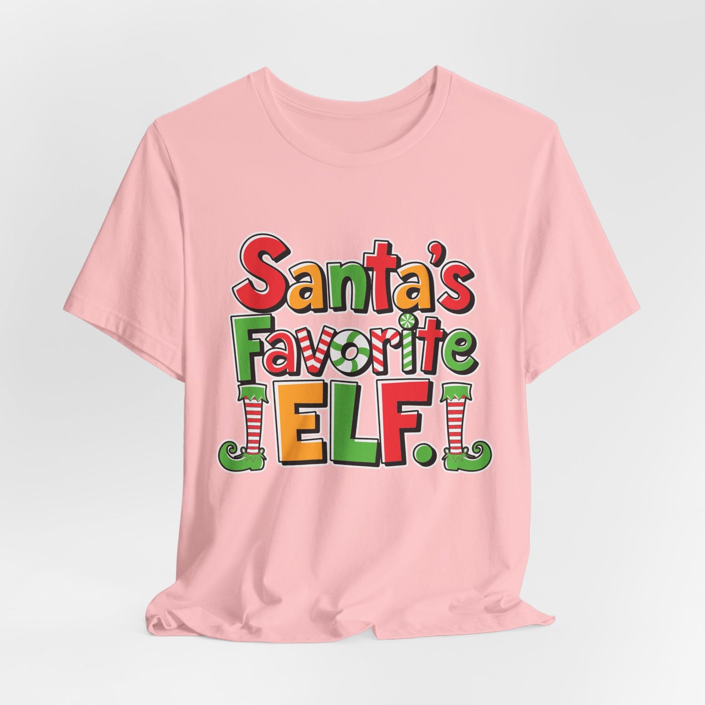 Santa's Favorite Elf Christmas T-Shirt - Fun Holiday Elf Graphic Tee