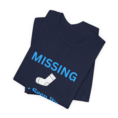 Missing Sock Humor Laundry T-Shirt