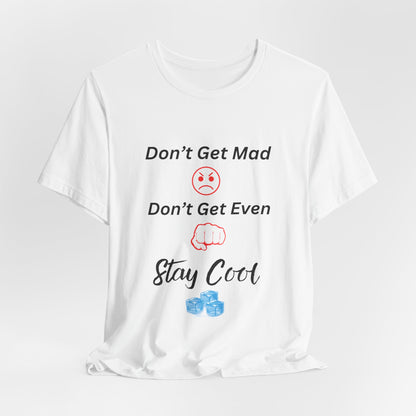 Stay Cool Motivational T-Shirt with Unique Emoji & Ice Cube Graphics