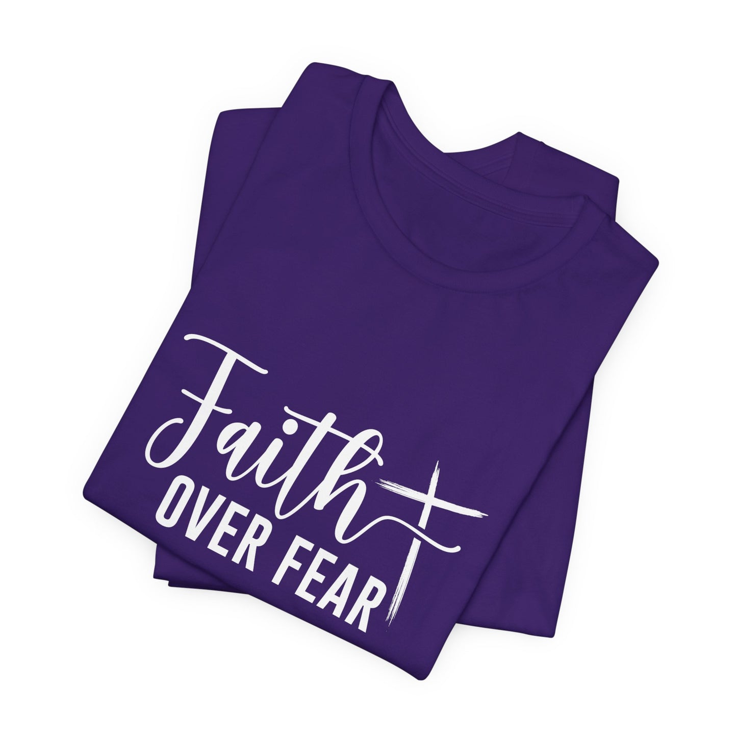 Faith Over Fear Bible Verse T-Shirt – Inspirational Christian Apparel for Men & Women