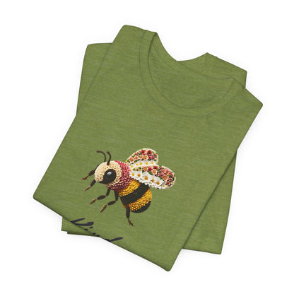 Bee Kind Stunning Floral Bumblebee T-Shirt