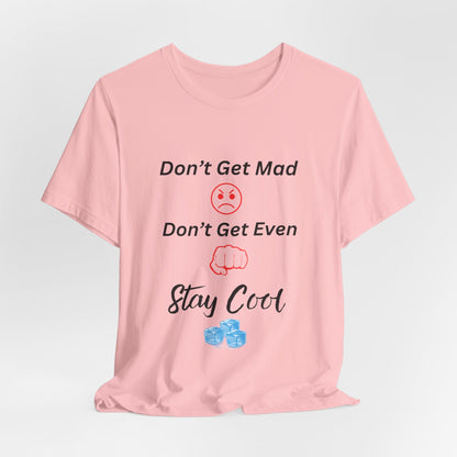 Stay Cool Motivational T-Shirt with Unique Emoji & Ice Cube Graphics