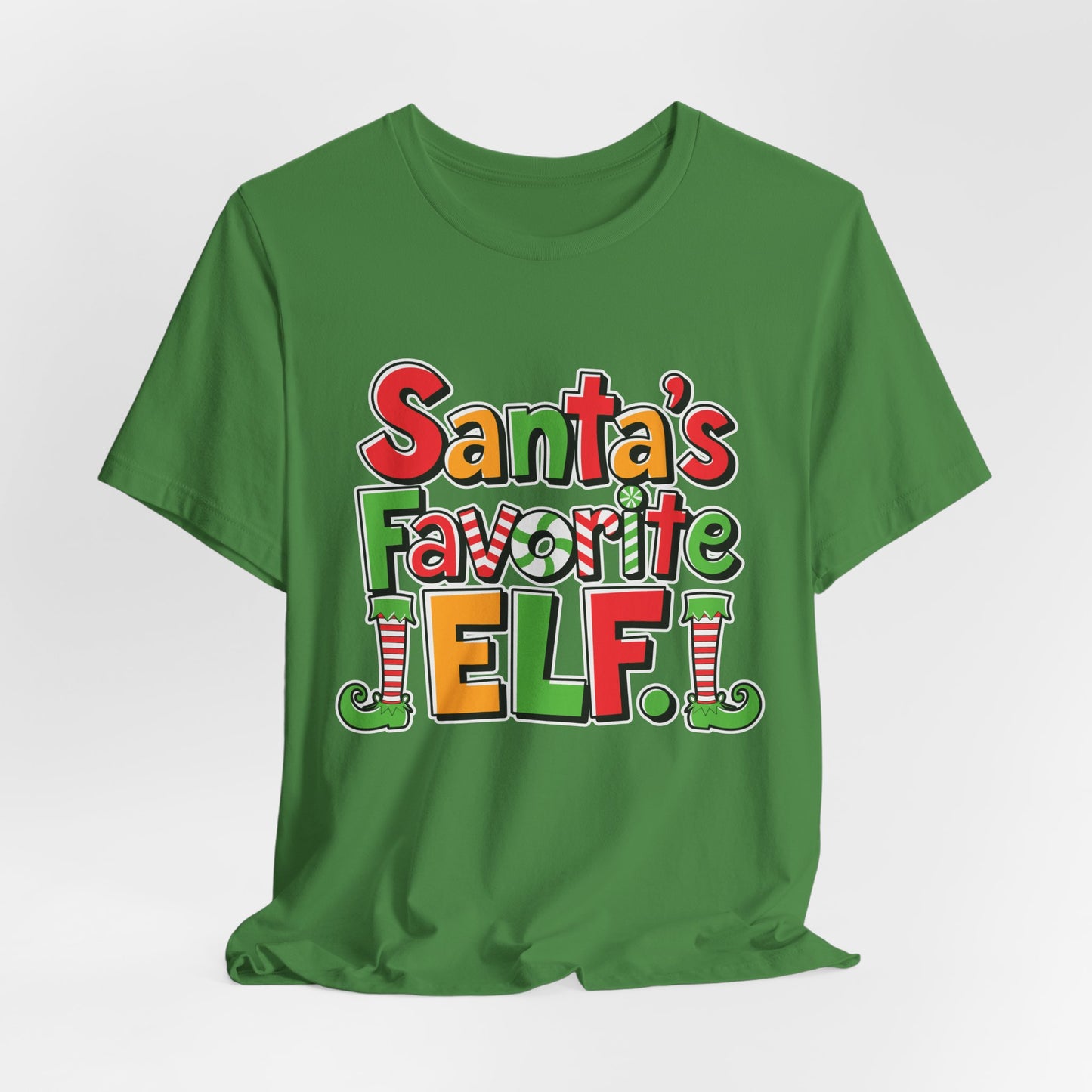 Santa's Favorite Elf Christmas T-Shirt - Fun Holiday Elf Graphic Tee