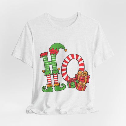 Festive Elf Ho Ho Ho Christmas T-Shirt - Perfect Holiday Gift