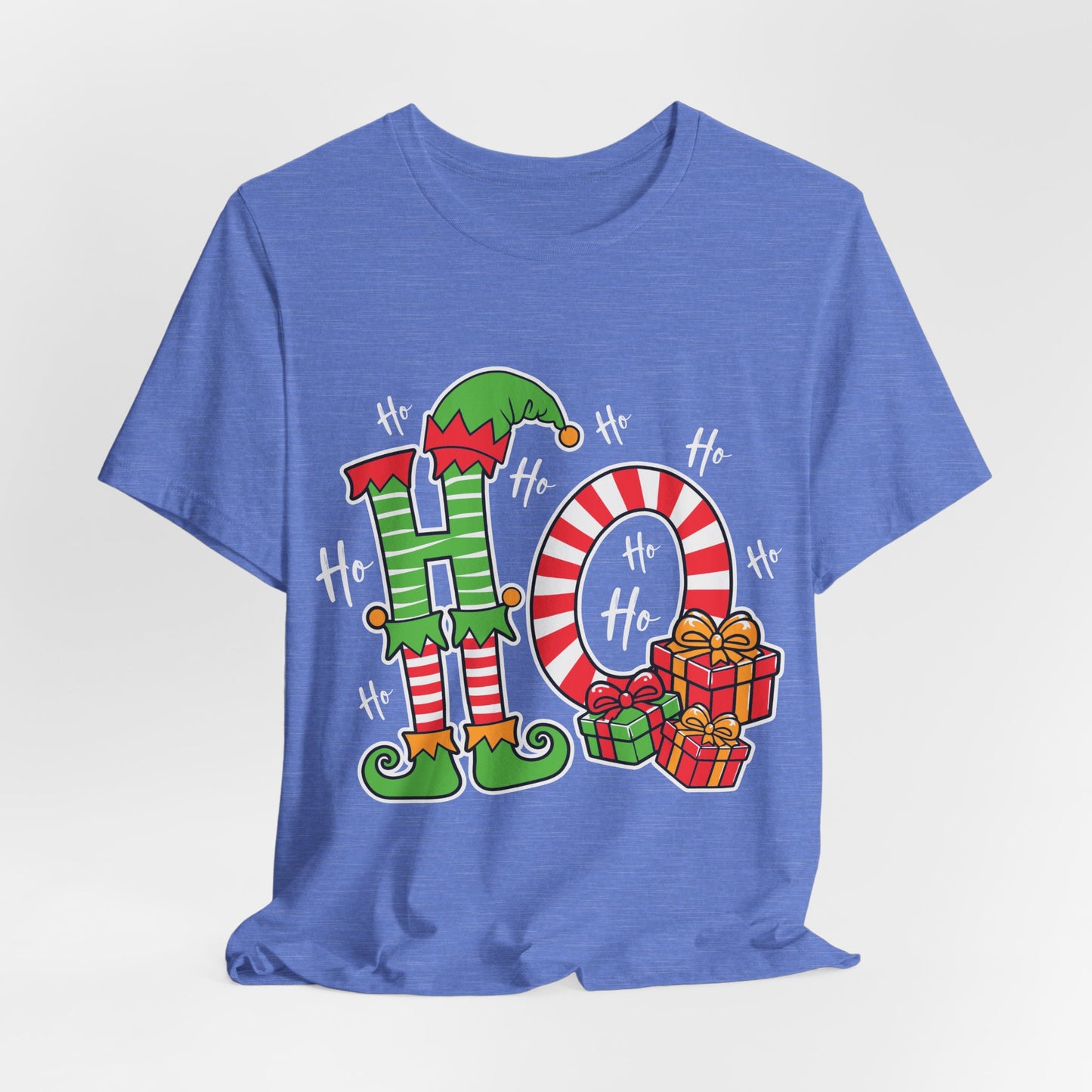 Festive Elf Ho Ho Ho Christmas T-Shirt - Perfect Holiday Gift