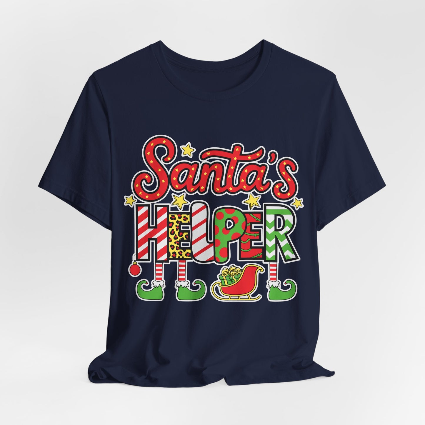 Santa's Helper Christmas T-Shirt – Festive Holiday Elf Design for Christmas Cheer