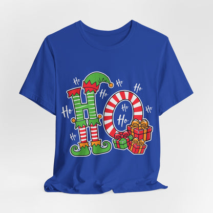 Festive Elf Ho Ho Ho Christmas T-Shirt - Perfect Holiday Gift