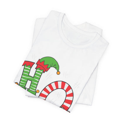 Festive Elf Ho Ho Ho Christmas T-Shirt - Perfect Holiday Gift