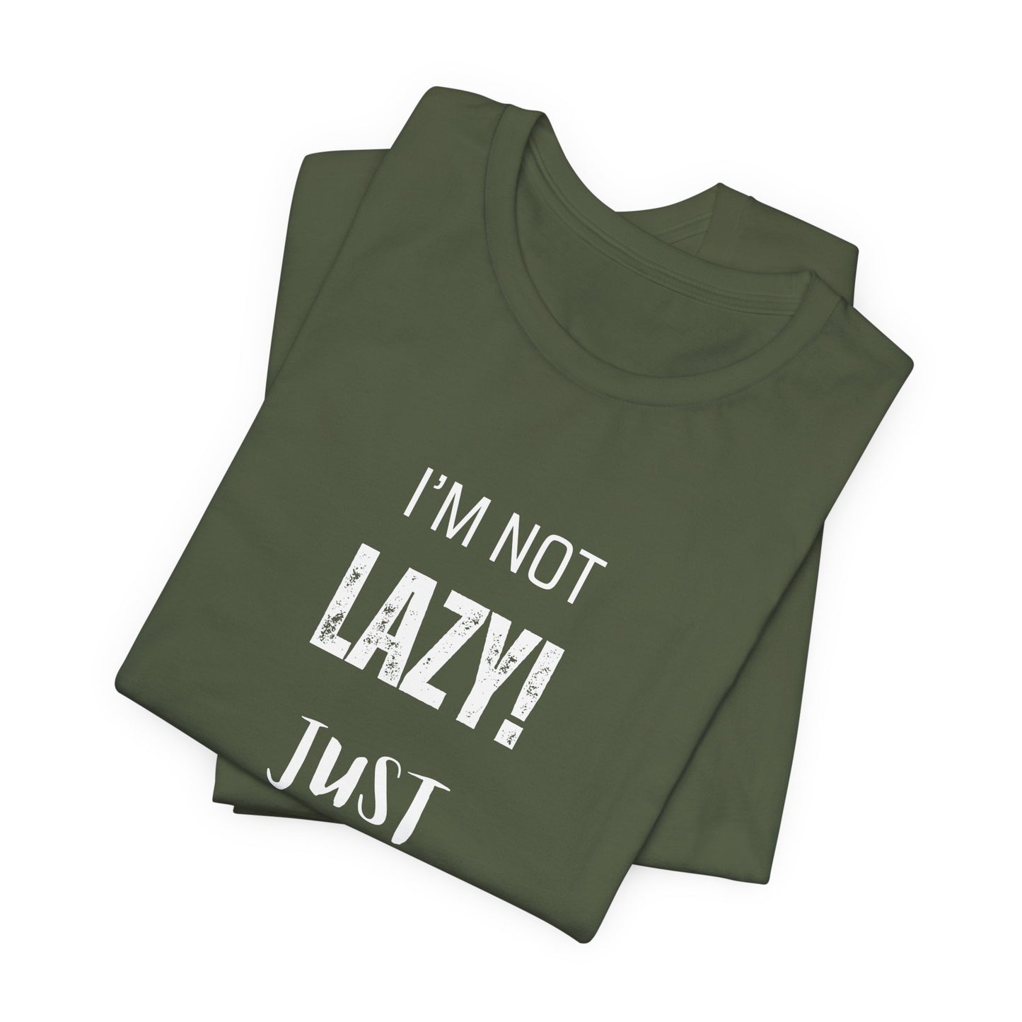 Not Lazy, I'm Just Waiting On Inspiration Funny Graphic T-Shirt