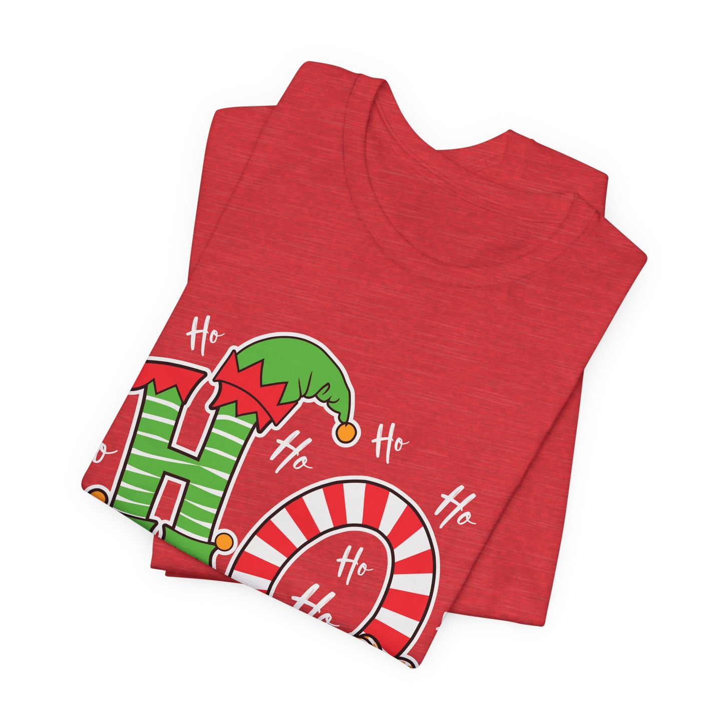 Festive Elf Ho Ho Ho Christmas T-Shirt - Perfect Holiday Gift