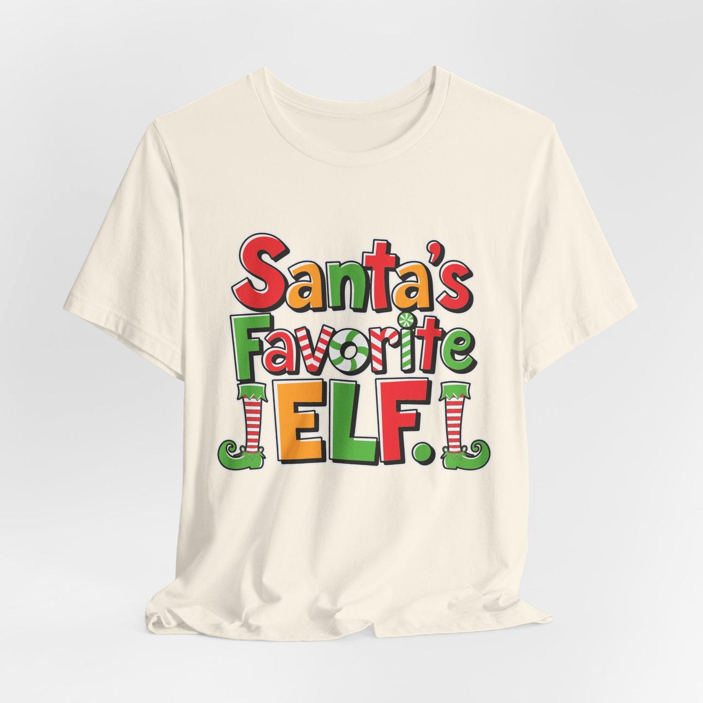 Santa's Favorite Elf Christmas T-Shirt - Fun Holiday Elf Graphic Tee