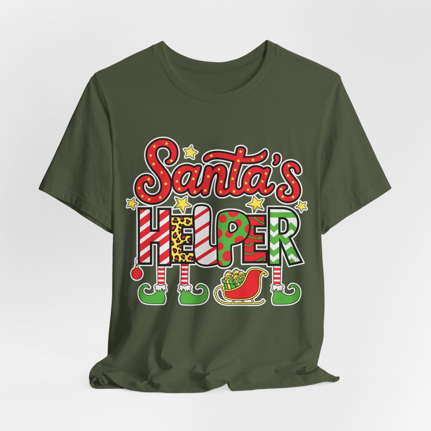 Santa's Helper Christmas T-Shirt – Festive Holiday Elf Design for Christmas Cheer