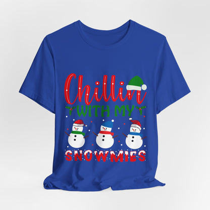 Chillin' With My Snowmies Christmas T-Shirt – Cute Snowman Holiday Tee