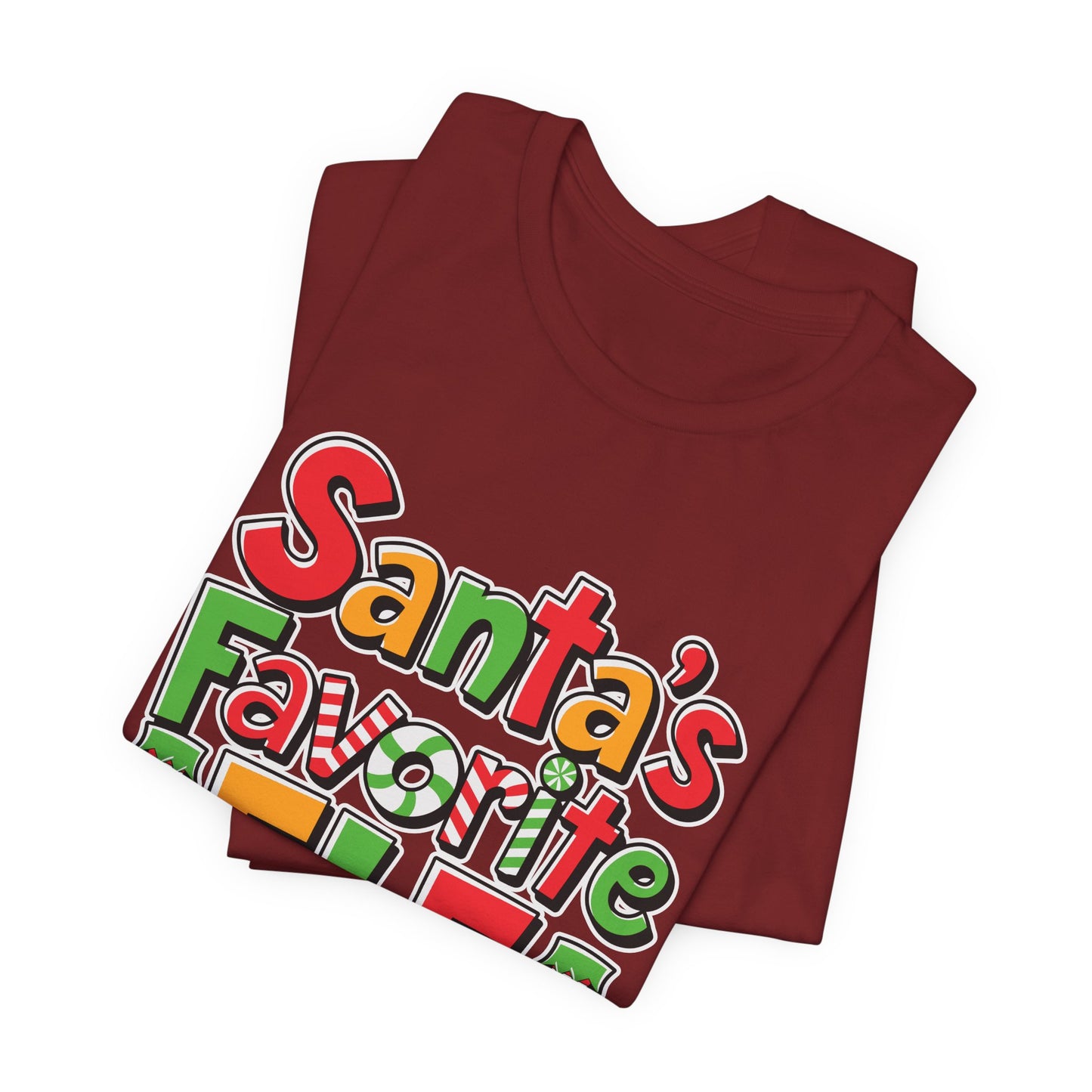 Santa's Favorite Elf Christmas T-Shirt - Fun Holiday Elf Graphic Tee