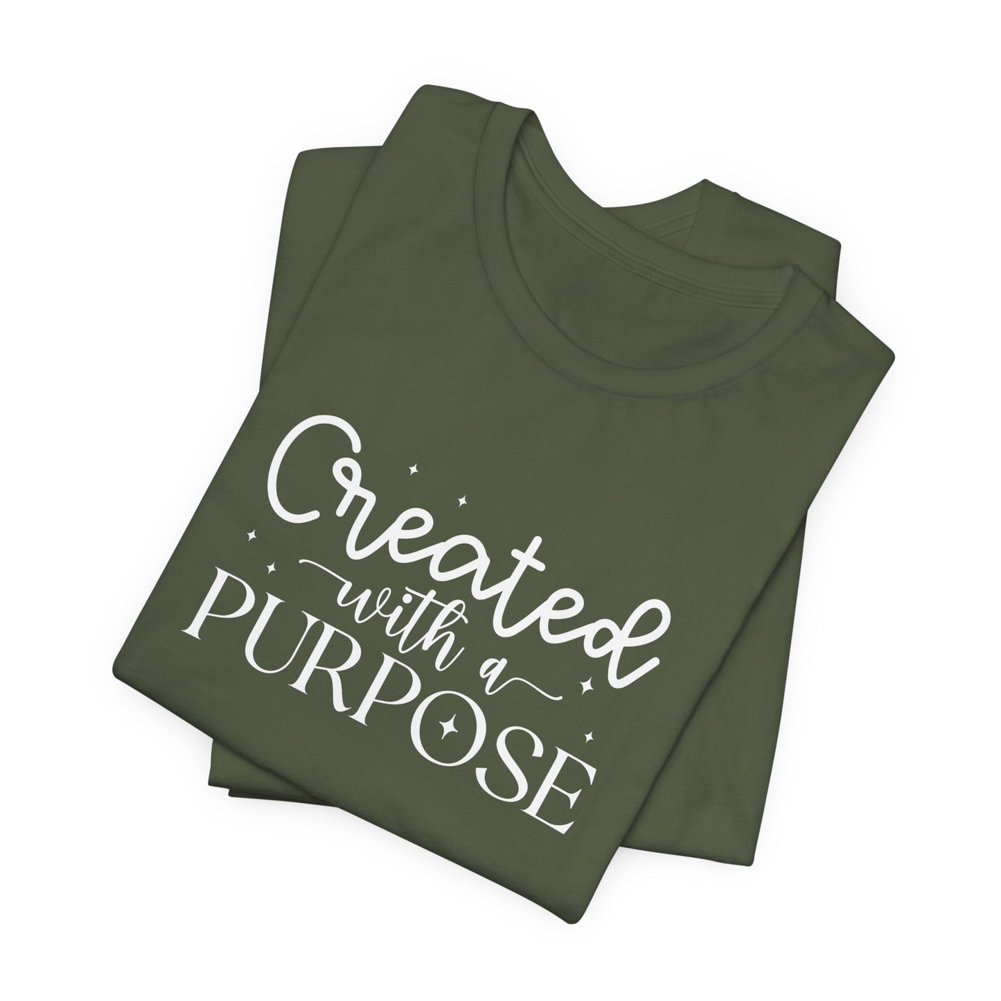 Created With A Purpose Bible Verse T-Shirt – Inspirational Christian Apparel