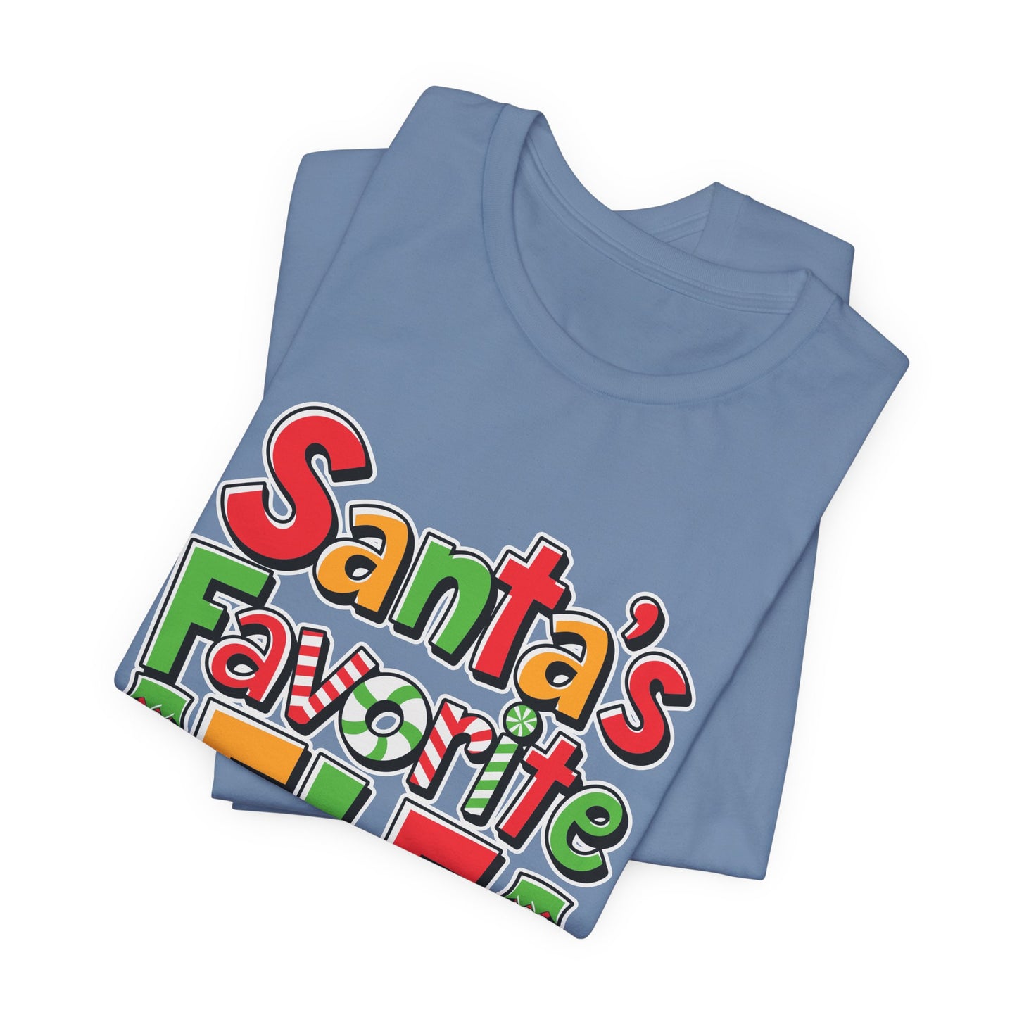 Santa's Favorite Elf Christmas T-Shirt - Fun Holiday Elf Graphic Tee