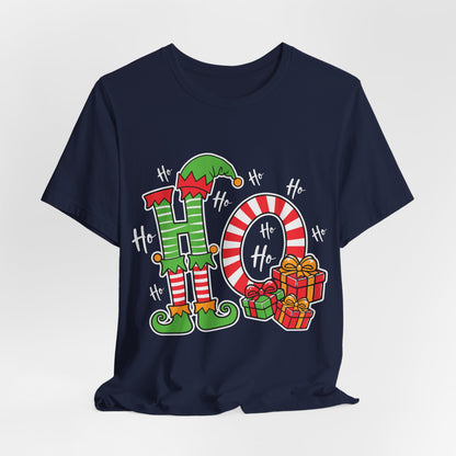 Festive Elf Ho Ho Ho Christmas T-Shirt - Perfect Holiday Gift