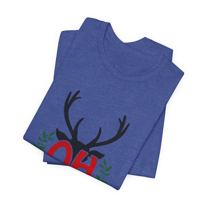 Oh Deer! Funny Christmas T-Shirt with Holly Leaves - Perfect Holiday Tee